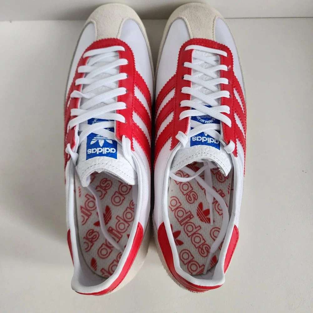 Adidas SL 72 75th Anniversary Cloud White Better Scarlet Red Women's Sz 8 JP5277